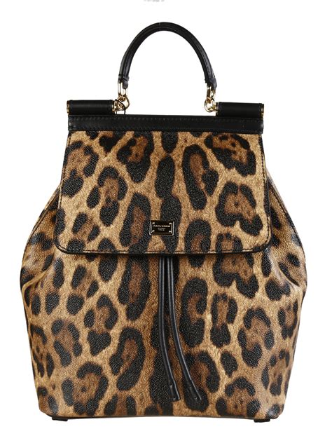 dolce gabbana leopard backpack|dolce gabbana evening bag.